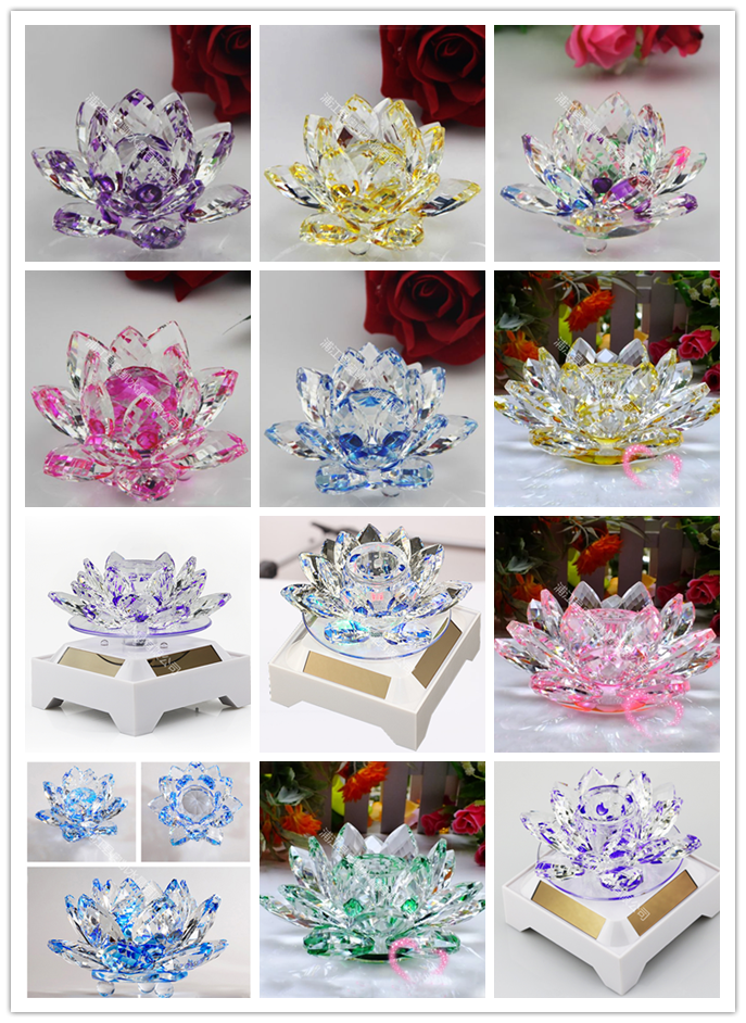 水晶蓮花擺件002